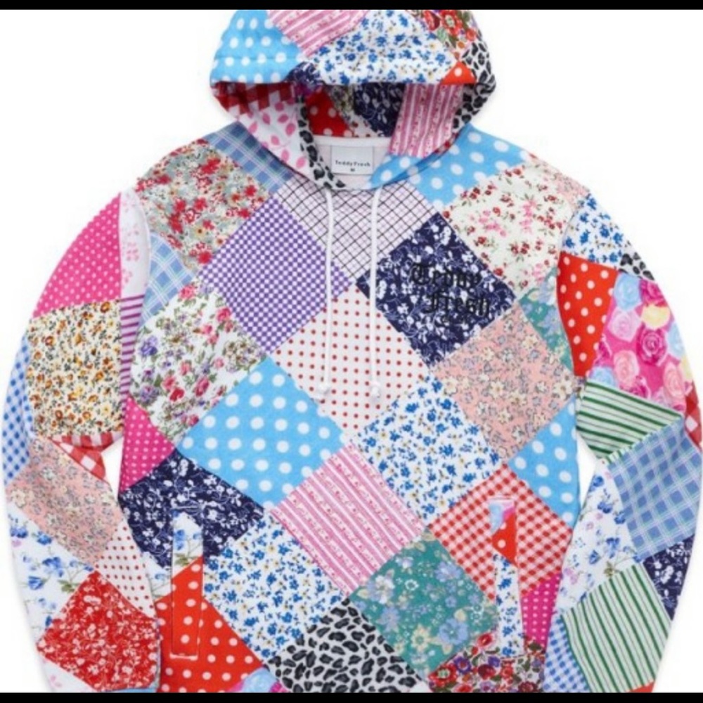 IN SEARCH OF TEDDY FRESH PATCHWORK HOODIE